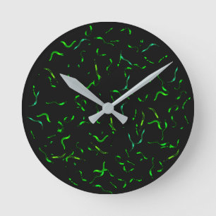 gfp Würmer Runde Wanduhr