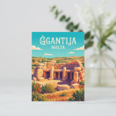 Ġgantija-Tempel Malta Postkarte (Stehend Vorderseite)