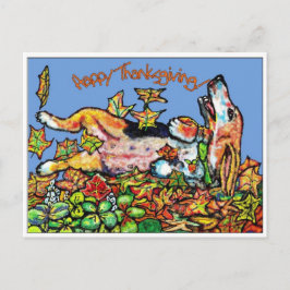 GGBR glücklicher Erntedank-Dachshund Feiertagspostkarte