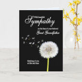 GGreat Großvater Beileid Dandelion Clock Karte (Gelbe Blume)