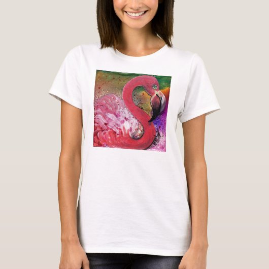 GGs Hübsch in rosa Flamingo-Design T-Shirt (Vorderseite)