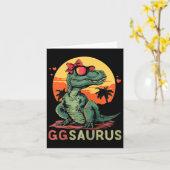Ggsaurus Dino Dinosaur Gg-saurus T-rex Funny Trex Karte (Gelbe Blume)