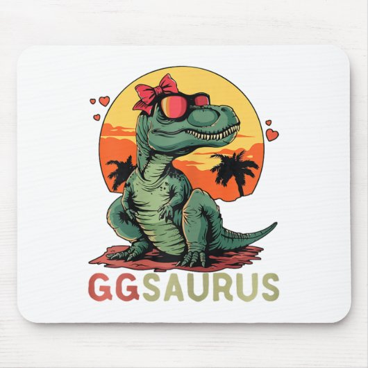 Ggsaurus Dino Dinosaur Gg-saurus T-rex Funny Trex Mousepad (Vorne)