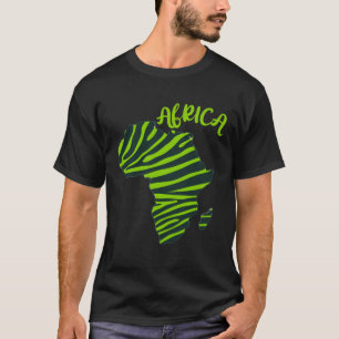 GGT Zebra Green Striping Continental Africa Pullov T-Shirt