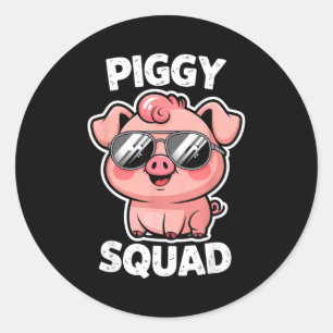 Ggy Squad G trägt Sonnenbrillen als Tier lustiger  Runder Aufkleber