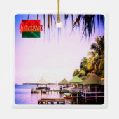 GH005 GHANA, Küste, Afrika, Keramikornament (Rückseite)