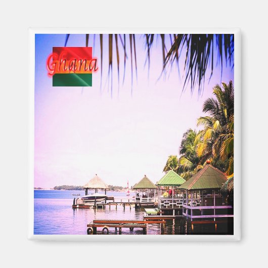 GH005 GHANA, Küste, Afrika, Kühlschrank Magnet (Vorne)