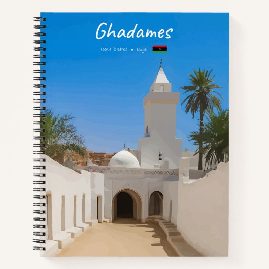 Ghadames, Libyen - Spirale der Weißen Moschee Notizblock (Vorderseite)