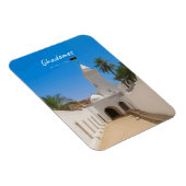 Ghadames, Libyen - Weiße Moschee abgerundet Magnet (Rechte Seite)