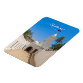 Ghadames, Libyen - Weiße Moschee abgerundet Magnet (Linke Seite)