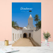 Ghadames, Libyen - Weiße Moschee Acrylschild (Hochzeit)