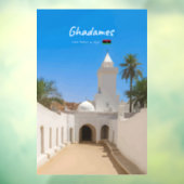 Ghadames, Libyen - Weiße Moschee Fensteraufkleber (Blatt 3)
