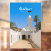 Ghadames, Libyen - Weiße Moschee Fensteraufkleber (Blatt 2)