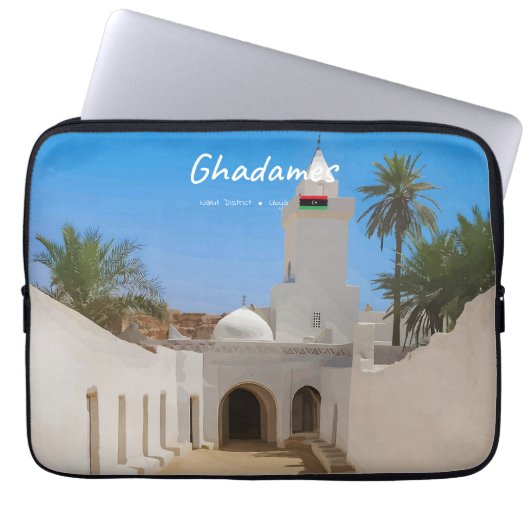 Ghadames, Libyen - Weiße Moschee Laptopschutzhülle (Vorderseite)