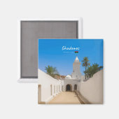 Ghadames, Libyen - Weiße Moschee Magnet (Vorderseite/Rückseite)