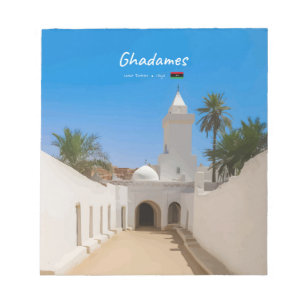 Ghadames, Libyen - Weiße Moschee Notizblock