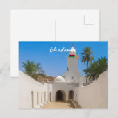 Ghadames, Libyen - Weiße Moschee Postkarte (Vorne/Hinten)