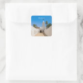 Ghadames, Libyen - Weiße Moschee Quadratischer Aufkleber (Tasche)