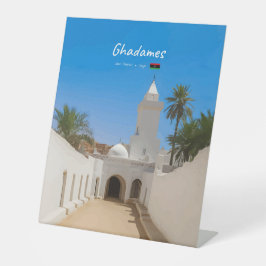 Ghadames, Libyen - Weiße Moschee Sockelschild