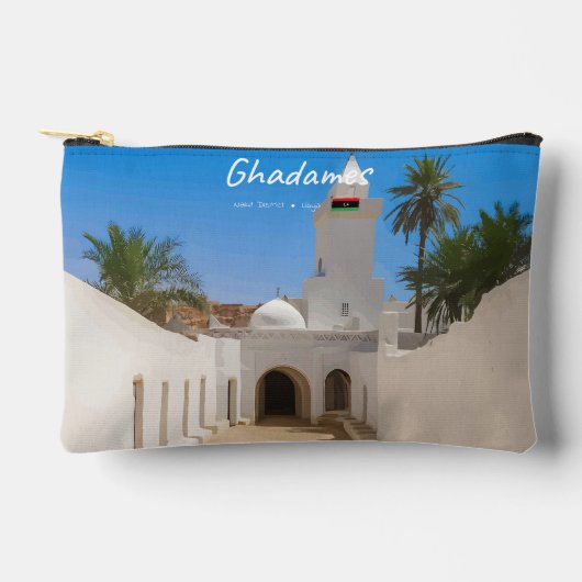 Ghadames, Libyen - Weiße Moschee Zubehörtasche (Vorderseite)