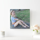 Ghalia Quadratische Wanduhr (Zuhause)