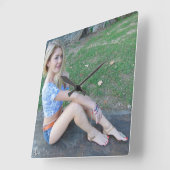 Ghalia Quadratische Wanduhr (Winkel)