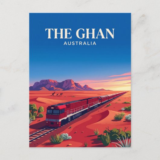 Ghan (Australisches Outback) Australien Postkarte (Vorderseite)