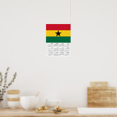 Ghana 2026 Calendar, Large, Ghanaian Flag Poster (Küche)
