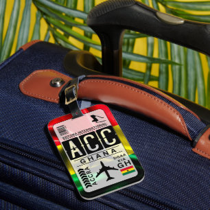 Ghana Accra ACC Airport Gepäcktag Gepäckanhänger