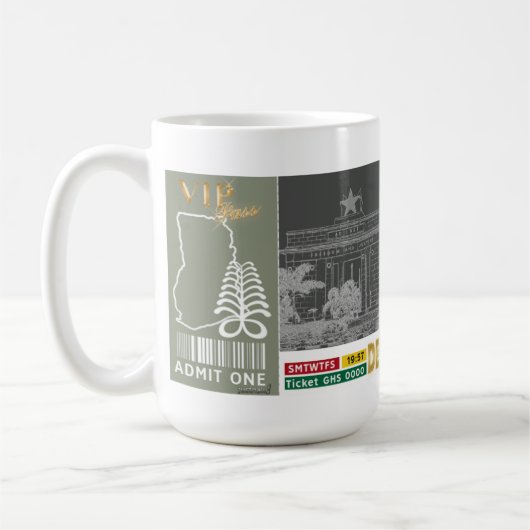 Ghana Adinkra Farn Kaffeetasse (Links)