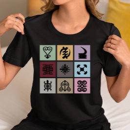 Ghana Adinkra Symbol - Afrikanisches Erbe und Weis T-Shirt