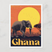 Ghana Afrika Vintage-Reise  Postkarte (Vorderseite)