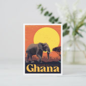Ghana Afrika Vintage-Reise  Postkarte (Stehend Vorderseite)