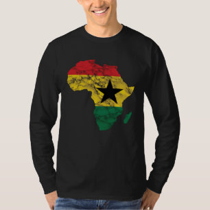 Ghana Afrikanischer Kontinent Ghanaische Flagge Fo T-Shirt