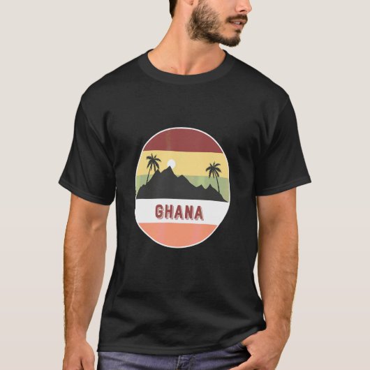 Ghana Berg und Palmen T-Shirt (Vorderseite)
