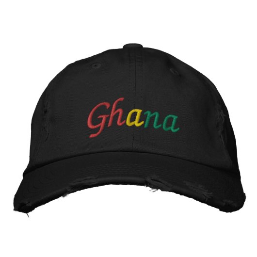 Ghana Bestickte Baseballmütze Weltmeisterschaft Baseballkappe (Vorderseite)