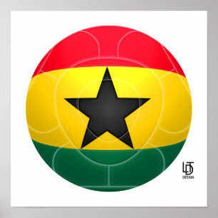 Ghana - Black Stars Football Poster