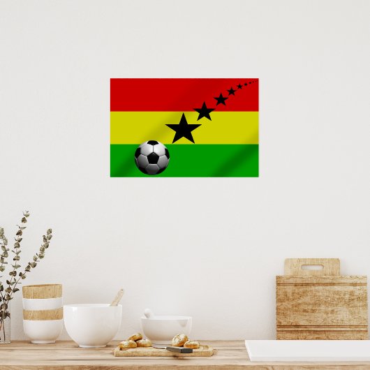 Ghana Black Stars Fußball-Fahne Poster (Küche)