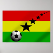 Ghana Black Stars Fußball-Fahne Poster (Vorne)