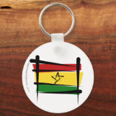 Ghana Brush Flag Schlüsselanhänger (Vorderseite)