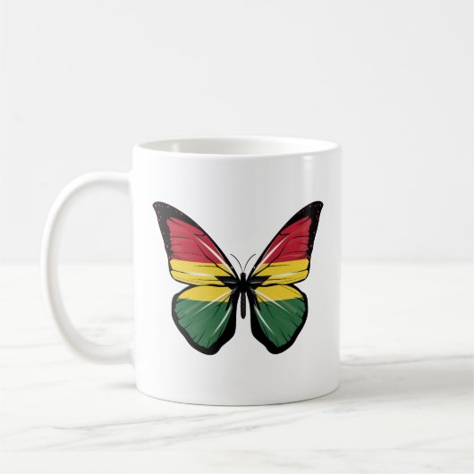 Ghana Butterfly Flag Kaffeetasse (Links)