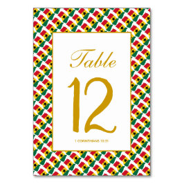 GHANA Celebration Wedding Banquet Tischnummer