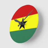 ghana country flag clock runde wanduhr (Winkel)