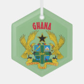 Ghana Custom Glass Ornament (Vorderseite)