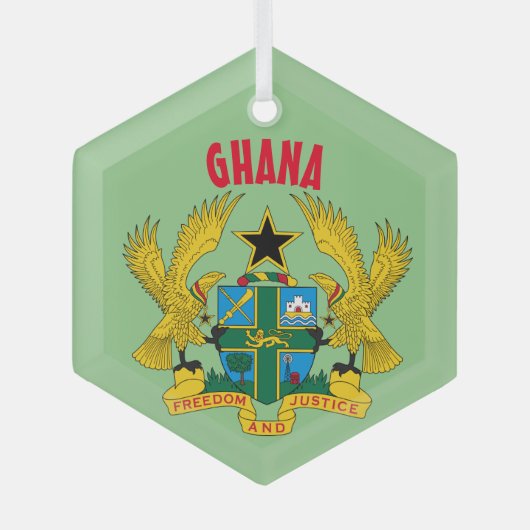 Ghana Custom Glass Ornament (Vorderseite)