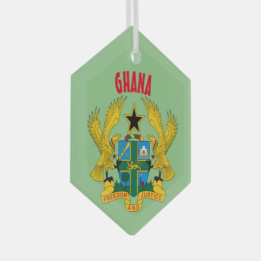 Ghana Custom Glass Ornament (Vorderseite Rechts)