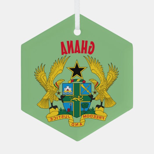 Ghana Custom Glass Ornament (Rückseite)