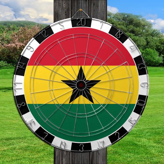Ghana Dartboard & Ghanaian Flag / Spielbrett Dartscheibe