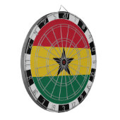 Ghana Dartboard & Ghanaian Flag / Spielbrett Dartscheibe (Vorderseite Links)