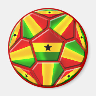 Ghana das Schwarze spielt ghanaische Flaggen des Magnet